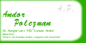 andor polczman business card